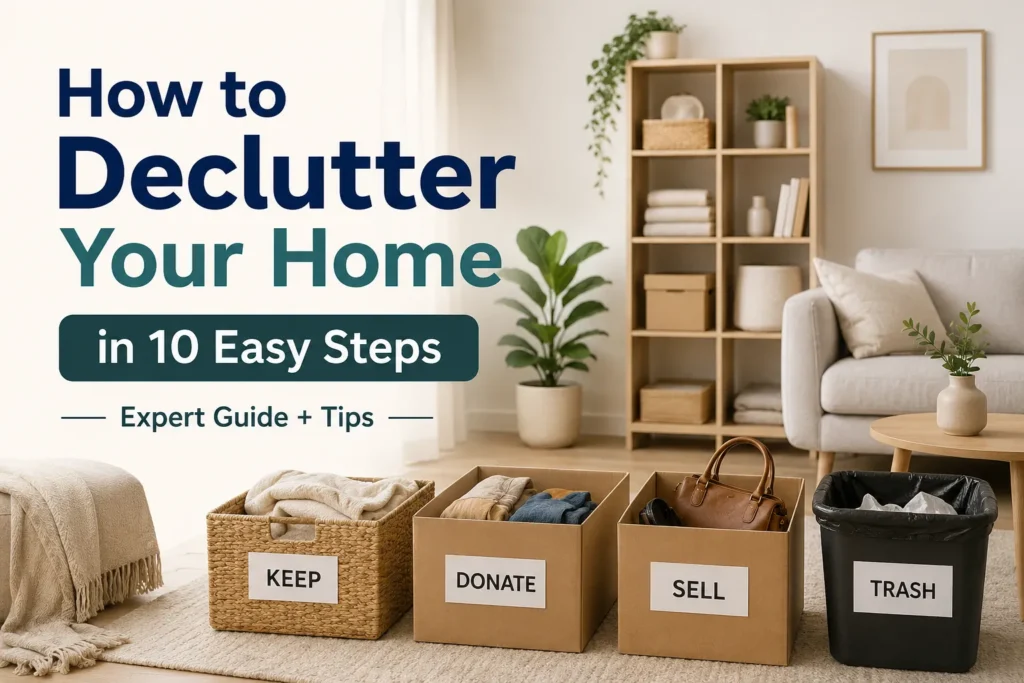 How to Declutter Your Home in 10 easy steps